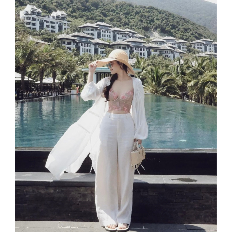 QUẦN LINEN LƯNG CAO ỐNG RỘNG DÁNG XUÔNG DÀI 101 CM SIÊU ĐẸP PHONG CÁCH BASIC | BigBuy360 - bigbuy360.vn