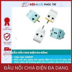  Đầu nối chia điện đa năng 3 cửa SOPOKA P11 P12 P15X chịu tải 2200W-Ổ chia điện 3 cửa 