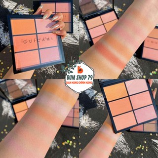 Phấn Má Hồng Guicami 6 Màu Chất Mịn Lì Phong Cách Đơn Giản, Bảng Phấn Má Nhiều Màu Tone Cam Đất Nhẹ Nhàng Ngọt Ngào