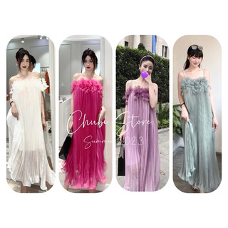 Váy suông hoa bèo dập ly