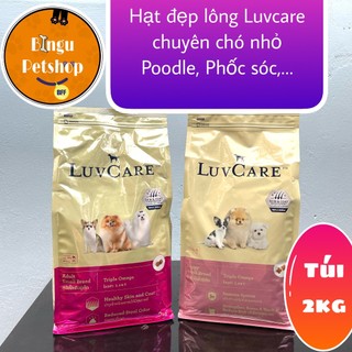 [CAO CẤP] Thức ăn hạt SmartHeart Luvcare cho chó dành riêng cho chó poodle, phốc sóc vị bò nướng  - gói 2 KG