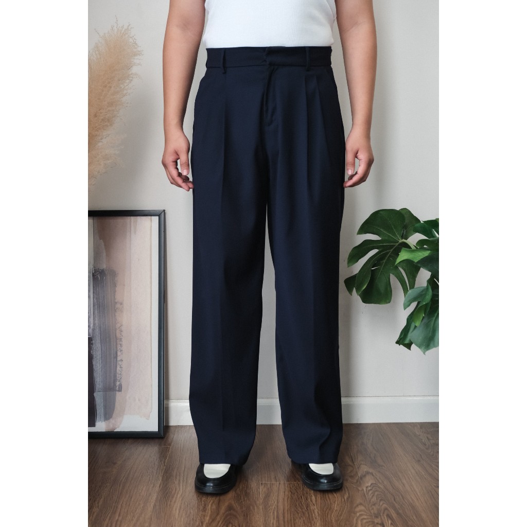 Quần Âu Cạp Cao Form Rộng - Best Seller Wide Leg Trousers B Brown