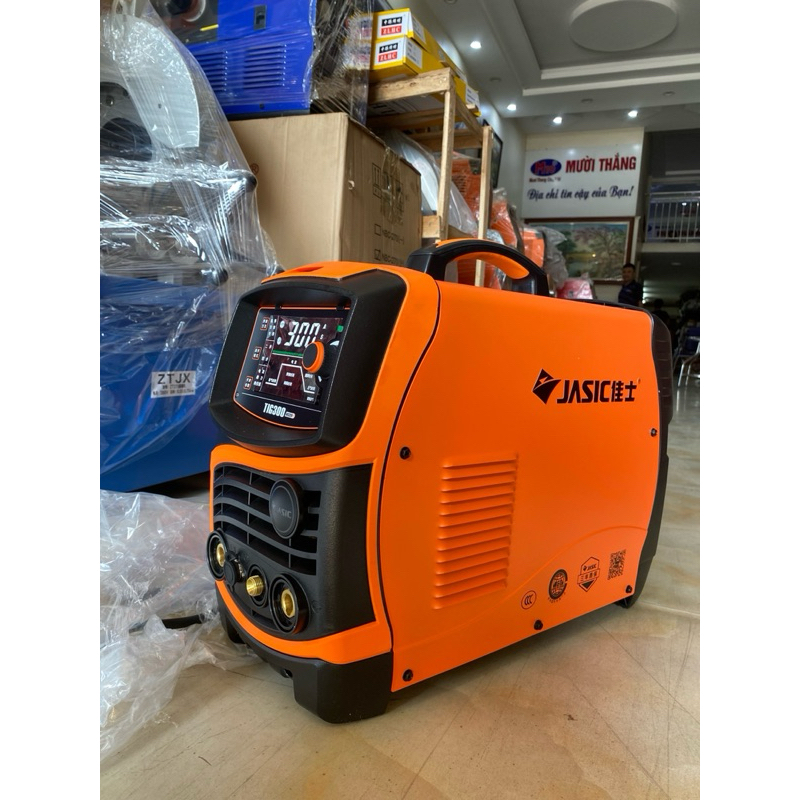 Máy hàn TIG 300A Jasic - Inverter Công nghiệp, Điện 3 Pha, Kích thước 493x330x320mm, Tr重重