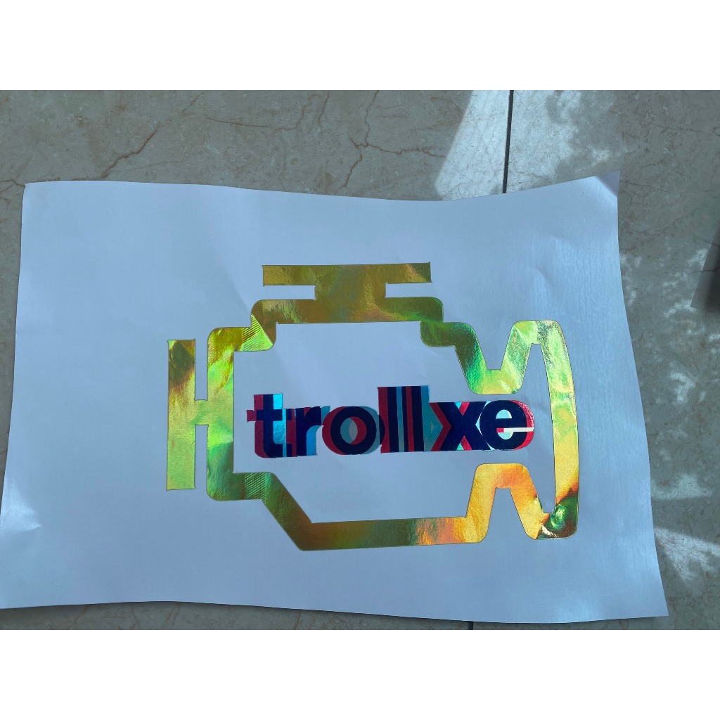 logo troll xe tem phản quang 7 màu ,tem deacl thường.. hình dán troll xe vui nhộn ( Số lượng : 1 cái )