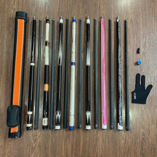 Combo cơ bida 3 băng ngọn cán full cacbon target giá rẻ
