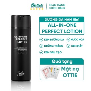 Dưỡng da nam FOELLIE HOMME ALL-IN-ONE PERFECT LOTION 5 IN 1, kem dưỡng ẩm Hàn Quốc 150ml