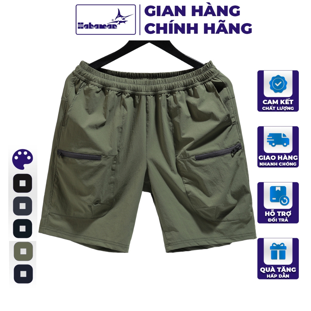 Quần Short Nam Túi Hộp Xi Giãn Cao Cấp Chất Dầy phối kéo 6 túi pious QXSH2205