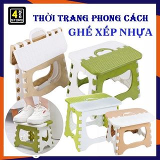 Ghế nhựa gấp gọn tiết kiệm không gian - ghế gấp gọn, ghế xếp nhỏ gọn mang du lịch tiện lợi , ghế ngồi đa năng