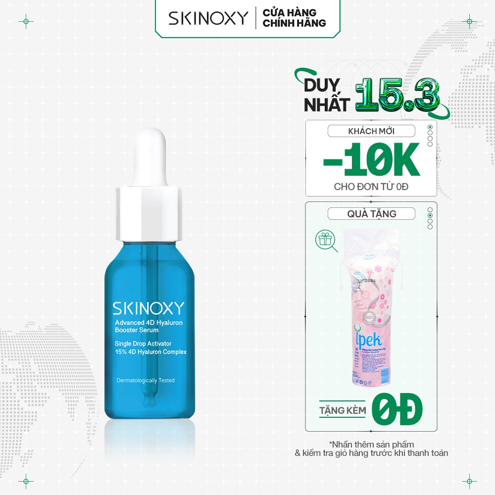 TINH CHẤT DƯỠNG ẨM GIÚP DA TRÔNG CĂNG MỊN SKINOXY ADVANCED 4D HYALURON BOOSTER SERUM - 9 ML