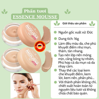 Phấn tươi Đức Essence Soft Touch Mousse mỏng mịn giữ ẩm cho da 16g [Đức] [Khuyến Mại]