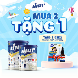Combo 2 hộp sữa bột HIUP tăng chiều cao cho trẻ từ 2 đến 15 tuổi