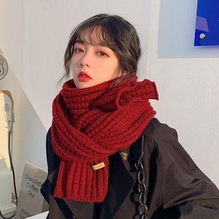 Khăn len choàng cổ mùa đông chất mềm họa tiết xương cá size 180x40cm - Mã LE08 The Collar Box
