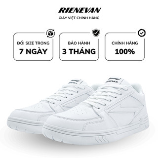 Giày thể thao nam nữ RieNevan RN541 giày sneaker đế bằng cổ thấp phối màu Trắng