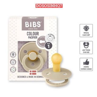 Ti Ngậm Cho Bé BIBS Colour Đan Mạch Núm Tròn Cao Su Thiên Nhiên Siêu Mềm