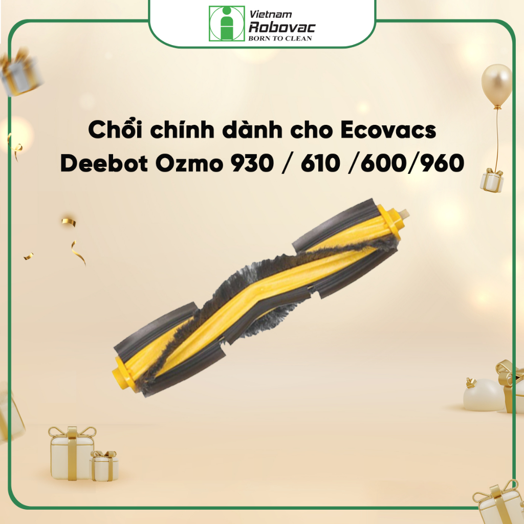 Chổi Chính Robot Ecovacs Deebot OZMO 600/610 /930 /960 /DD35 - Hàng Chính Hãng