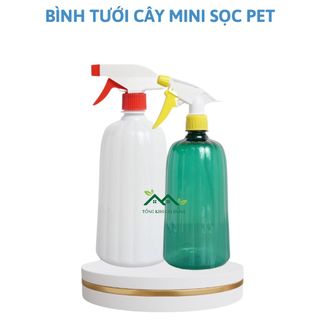 Bình tưới cây sọc pet gose 500ml/1L phun sương cầm tay tiện lợi