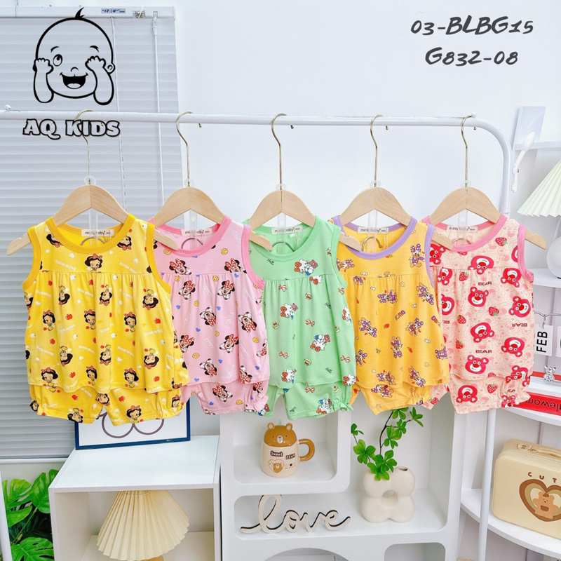 Bộ babydoll thun lạnh Minly baby 1 thương hiệu của Minky mom loại 1 suze 90-170