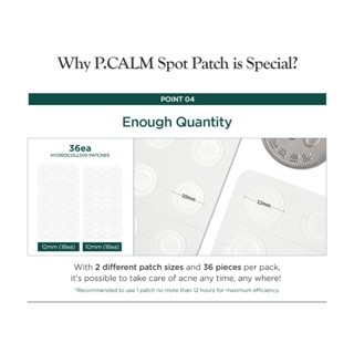 Miếng dán che mụn P.CALM One Day Bateca Spot Patch 36 miếng