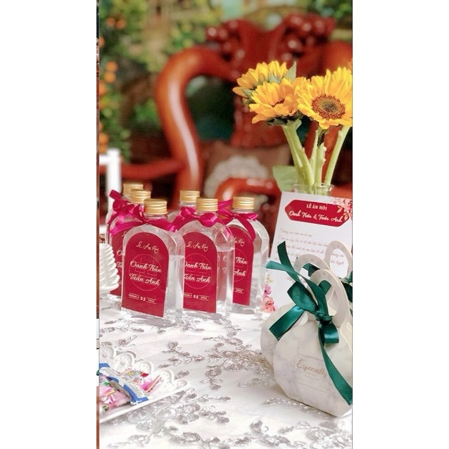 [COMBO 6C] Tem dán chai nước bầu 330ml-500ml ngày lễ ăn hỏi, ngày cưới | BigBuy360 - bigbuy360.vn
