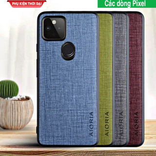 Ốp lưng aioria google pixel 4xl / 4a 5g / pixel 5 / pixel 6 / 6 pro / pixel 7 chống sốc vân vải mềm mịn