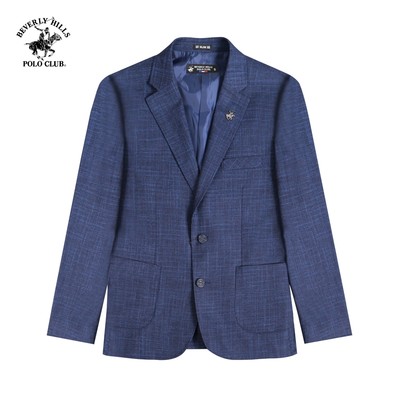 Beverly Hills Polo Club-Áo Blazer 2 Lớp Nam Slim Fit Navy Trơn - BZMSLS23V010