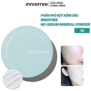Phấn Phủ Bột Kiềm Dầu Innisfree No sebum Mineral Pact 5g