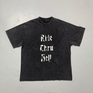 Áo thun Rep Ride Thru Hell TLS streetwear tay lỡ form rộng unisex chất liệu cotton bản cao cấp