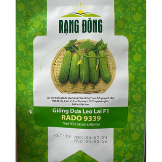 Hạt giống Dưa Leo Lai F1 9339 trái dài, giòn ngọt, trái sai, trồng quanh năm - Hạt giống Rạng Đông