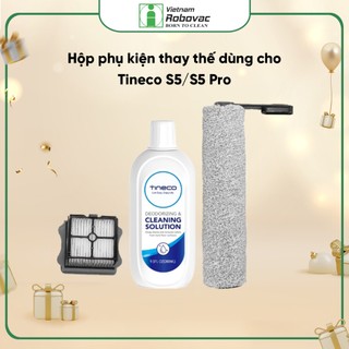Hộp phụ kiện thay thế dùng cho Tineco S5/S5 Pro Gồm 1 Lọc + 1 Con lăn+ 1 Nước Lau Sàn 280ml_Hàng chính hãng