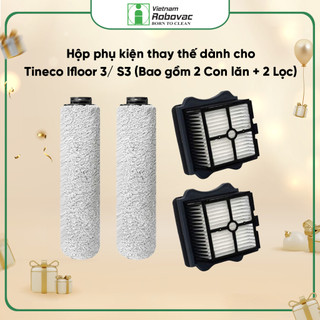 Hộp phụ kiện thay thê Tineco Ifloor 3/ S3 (Bao gồm 2 Con lăn + 2 Lọc) _ Hàng chính hãng