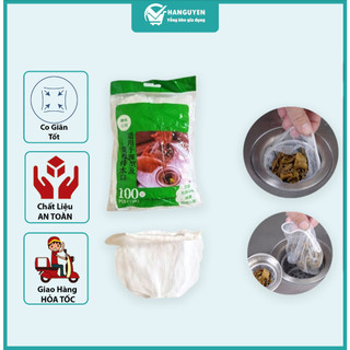Combo 100 túi lọc rác bồn rửa chén bát, túi lưới lọc rác chậu rửa bát, bọc đựng rác bồn rửa bát