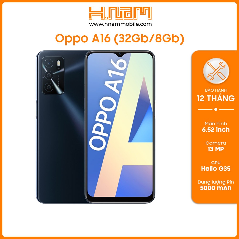 Điện thoại OPPO A16 32GB RAM 3GB Chính Hãng - 23624