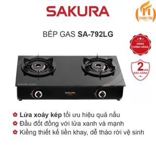 Bếp gas đôi lửa xoáy kép Sakura 792LG