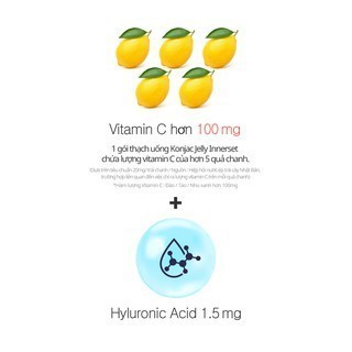 [INNERSET] THẠCH COLLAGEN KONJAC JELLY HỘP 10 GÓI (VỊ ĐÀO/TÁO/NHO XANH