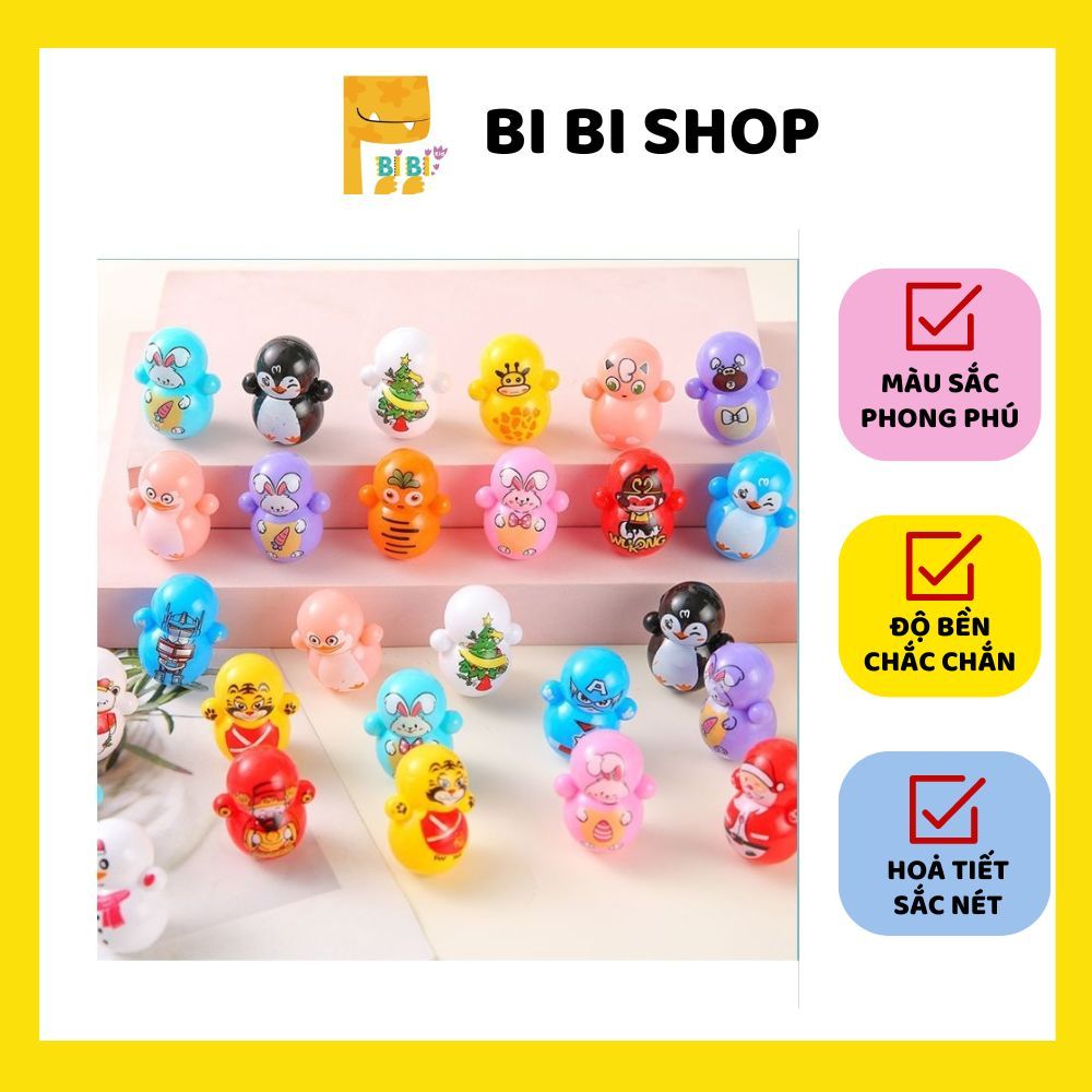  Combo 100 Lật đật mini đồ chơi cho bé dễ thương - Lật đật mini nhiều mẫu cute quà tặng cho trẻ em 