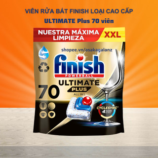 Viên rửa bát Finish Quantum Max Ultimate 100 Viên/ Túi [ Cao cấp - Rửa cực mạnh]