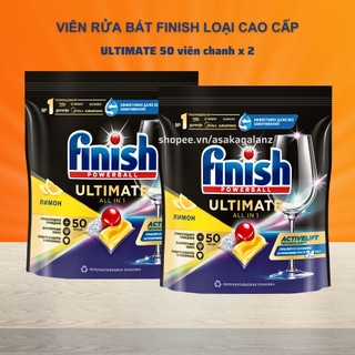 Viên rửa bát Finish Quantum Max Ultimate 100 Viên/ Túi [ Cao cấp - Rửa cực mạnh]