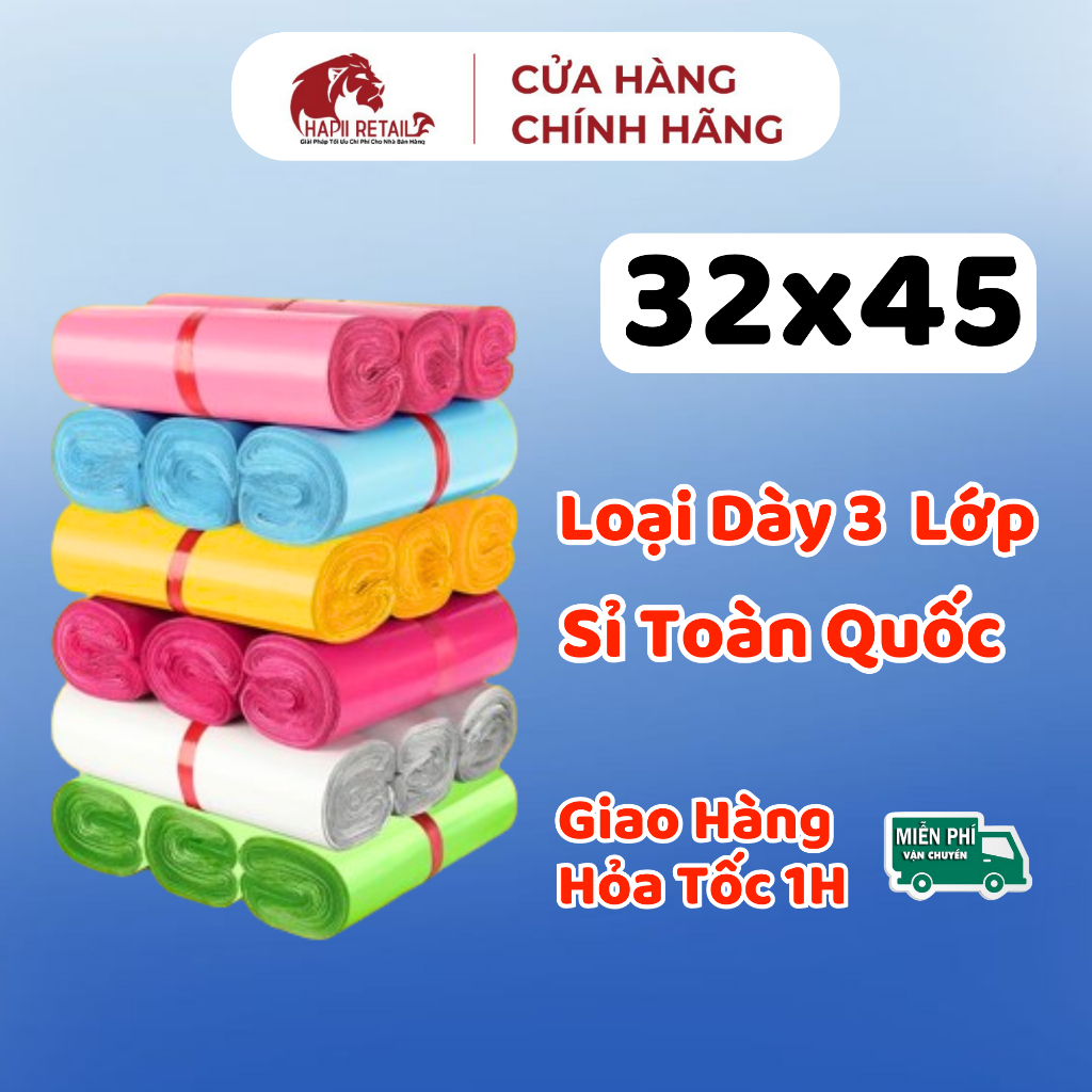 Túi Gói Hàng Niêm Phong Size 32x45 Túi Niêm Phong Tự Dính Cao Cấp Loại Dày 3 Lớp Siêu Dai