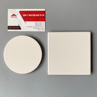 Lót ly ceramic trắng trơn, đế lót cốc gốm sứ siêu thấm hút