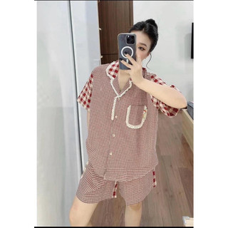BỘ NGỦ ĐÙI CARO ĐỎ TÚI VIỀN REN SIÊU HOT