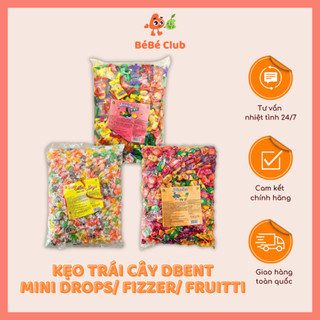 Kẹo trái cây dbent mini drops/ fizzer/ fruitti thùng 16 gói 1kg nhập khẩu indonesia