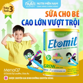 Sữa tăng chiều cao cho bé từ 3 tuổi etomil 5x grow hộp 700g - giúp bé tăng cường phát triển chiều cao