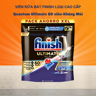 Viên rửa bát Finish Quantum Max Ultimate 100 Viên/ Túi [ Cao cấp - Rửa cực mạnh]