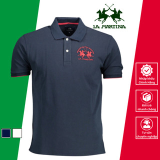 Áo Polo Nam Cộc tay Cổ Bẻ Cotton Co Giãn - LA MARTINA - Nhập Khẩu Chính Hãng Từ Italy_CCMP01PK001