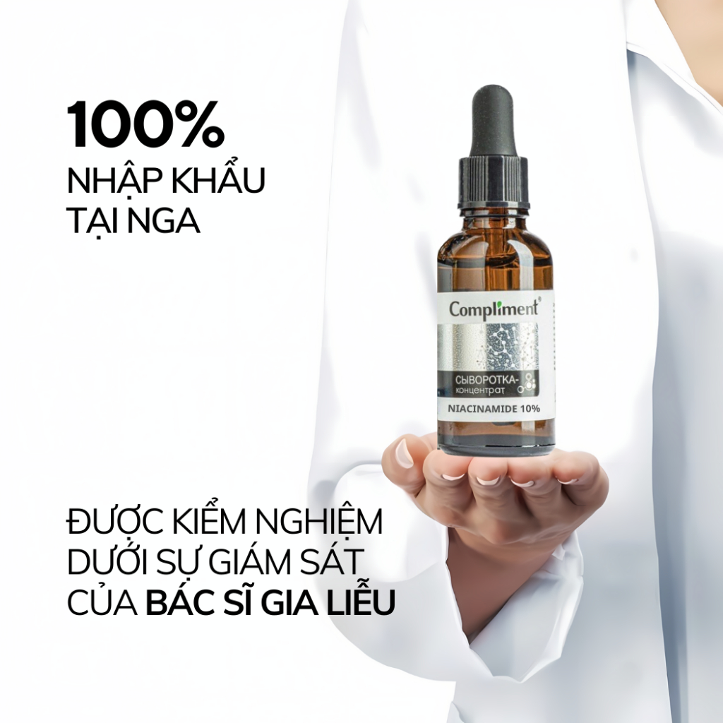 Serum Niacinamide BHA ZinC Compliment, Tinh Chất Kiềm Dầu Ngừa Mụn Mờ Thâm Dưỡng Trắng Sáng Da Se Khít Lỗ Chân Lông 27ml