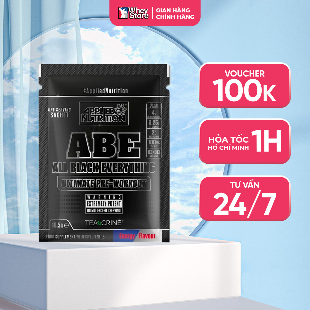 Thực Phẩm Bổ Sung ABE Applied Nutrition, Combo 5 Gói Pre Workout Tăng Sức Mạnh Cơ Bắp Chính Hãng