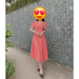 Đầm Calvin Klein dư xịn, hàng 1 lớp, màu hồng cam