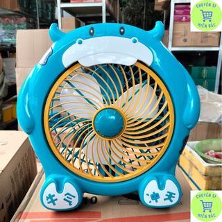 Quạt mini hình trâu xanh để bàn cắm điện văn phòng, Quạt văn phòng để bàn mini hình trâu xanh cắm điện