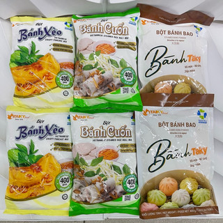 Bột tài ký food - bột bánh xèo - bột bánh cuốn - bột bánh bao - bột tài ký food gói 400gr
