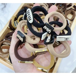 Dây chun cột tóc đính charm, dây buộc tóc đơn giản siêu xinh